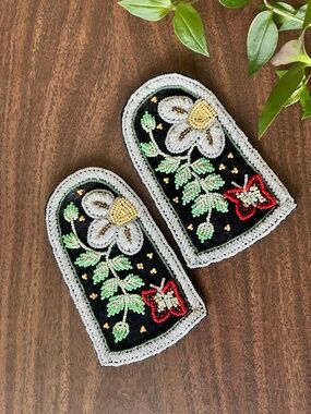 Beaded Vamps - raised indigenous beadwork for moccasins